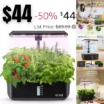 Hydroponics Growing System Indoor Garden URUQ 12 Pods Indoor Gardening System with LED Grow Light Height Adjustable Plants Germination Kit Quiet Smart Pump – Hydroponic Planter Fresh Harvest Black