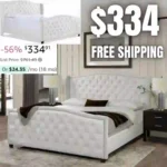 Jennifer Taylor Home Marcella Upholstered Shelter Headboard Bed Set
