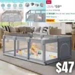 Large Baby Playpen, Baby Playard for Babies and Toddlers, Baby Fence Play Pens