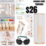 Laser Hair Removal for Women Permanent, IPL Laser Hair Removal Device with Painless Ice Cooling