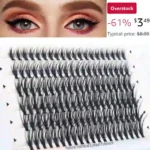 Lash Clusters, Individual Lashes 120 Clusters Natural Look Cluster Lash DIY Eyelash Extension at Home