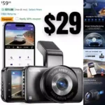 M17 WiFi Dash Cam with APP 1080P FHD DVR Car Driving Recorder 3 Inch IPS Screen Dashboard Camera 150  Wide Angle, G-Sensor, Parking Monitor, Loop Recording