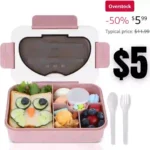 MaMix Bento Lunch Boxes for Kids, Bento Box Adult Lunch Box, 5 Compartment Lunch Box Containers for Kids Adults