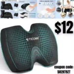 Memory Foam Seat Cushion, Office Chair Cushion Butt Pillow for Long Sitting