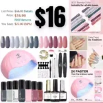 Modelones Gel Nail Kit Gel Nail Polish Kit with 48W LED Light – 7 Widely Worn Color Gel Nail Polish Set