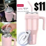 Mug Tumbler,Stainless Steel Tumbler Mug with Non-Removable Handle–Keeps Drinks Cold up to 24 Hours–Sweat Proof