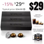 Nespresso Capsules VertuoLine, Double Espresso Chiaro, Medium Roast Coffee, 10 Count