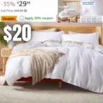 Nestl White Duvet Cover King Size – Soft Double Brushed King Duvet Cover Set, 3 Piece