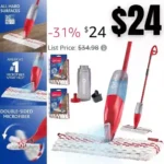O-Cedar ProMist MAX Microfiber Spray Mop Removes 99% of Bacteria with just Water