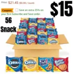 OREO Original, OREO Golden, CHIPS AHOY! & Nutter Butter Cookie Snacks Variety Pack, 56 Snack Packs