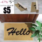 Ottomanson Welcome Collection Non Slip Rubberback Welcome Design