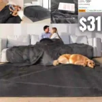 Oversized Blanket 120×120 Inches, Giant Huge Blanket 10’x10′ Blanket for Bed, Sofa,Travel and Camping, Extra Large Big Soft Blanket Fits The Whole Family and Outdoor