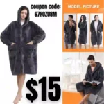 Oversized Wearable Blanket Hoodie, Soft Sherpa Fleece Hoodie