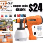 Paint Sprayer, Paint Spray Gun with 6 Nozzles, Spray Paint, 700W Electric Paint Spray Gun, for Home Interior and Exterior