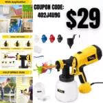 Paint Sprayer,700W HVLP Electric Paint Spray Gun with 4 Nozzles
