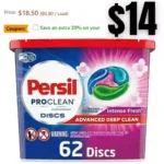 Persil Discs Laundry Detergent Pacs, Intense Fresh, High Efficiency (HE) Compatible, Laundry Soap, 62 Count