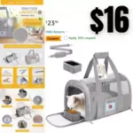 Pet Carrier Airline TSA Approved Small Dogs, Kitten, Carriers for Small Medium Cats Under 15lb