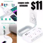 Power Strip Extension Cord – 6 Outlets and 4 USB