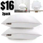 Premium 2-Pack Standard Size Sleeping Pillow, Bed Pillow, Super Soft Down Alternative with Washable Covers