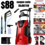 Pressure Washer, 2.3GPM Electric Power Washer,1800W High Pressure Washer, Professional Washer Cleaner