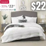 Queen Size Bed Set White – 7 Pieces Comforter Set Queen with Comforters, Sheets, Shams