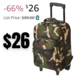Rockland Double Handle Rolling Backpack