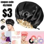 Satin Sleep Cap,Double-Sided Adjustable Sleep Bonnet,Bonnet Cap for Sleep