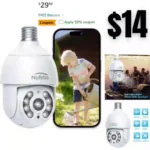Security Camera Light Bulb 1080P 2.4G WiFi