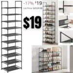 Shoe Rack, 10 Tier Shoe Shelf, Shoe Storage Organizer, Space-Saving