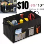 Soft Storage Chest, Black Folding Car Trunk Organizer