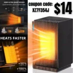 Space Heater, Space Heaters for Indoor Use 1200W Two-Speed Adjustment, Ceramic Heating, Anti-Dumping