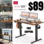 Standing Desk, Adjustable Height Electric Sit Stand Up Down Computer Table