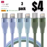 USB C to Lightning Cable 3 Pack 6FT iPhone Charger Fast Charging Power Delivery Charging Cord Compatible with iPhone