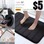 Ultra Soft and Non-Slip Bathroom Rugs, Water Absorbent and Machine Washable Bath Rug for Bathroom