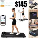 Walking Pad Treadmill Under Desk, Portable Walking Treadmill with 220lb Weight Capacity