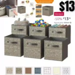 Wisdom Star 6 Pack Fabric Storage Cubes with Handle