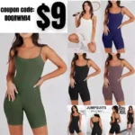 Womens 2023 Summer Fashion Clothes One Piece Unitard Bodysuit Casual Shorts Romper Workout