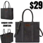 Wrangler Tote Bag Large Satchel with Zipper Top Handle Handbag for Women