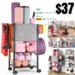 Yoga Mat Storage Rack Home Gym Equipment Workout Equipment Storage Organizer Yoga Mat Holder for Yoga Block