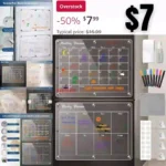 danoni Acrylic Magnetic Calendar for Fridge and Wall