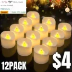 12 Pack Flameless Candles, Battery Operated Candles