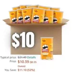 12CANS Pringles Potato Crisps Chips, Lunch Snacks, Office and Kids Snacks