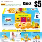 12pack Dole Fruit Bowls in 100% Juice Variety Pack Snacks