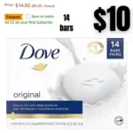 14bars Dove Beauty Bar Cleanser for Gentle Soft Skin Care