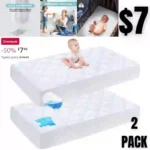 2PACK Cute Castle Baby Waterproof Crib Mattress Protector