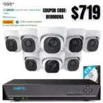 4K Security Camera System, RLK16-800D8, 8pcs