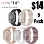 5 Pack Sport Silicone Bands Compatible with Apple Watch Band
