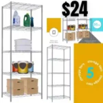 5 TIER Home Basics Wire Shelving Storage Unit