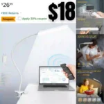 5W Multi-Purpose Clip On Light, 38 LEDs Bed Light, Eye Caring Reading Lamp