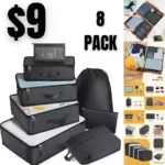 8 Packing Cubes for Luggage and Backpacks, EpicTotes Organizer Bags
